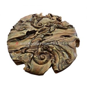 Jual Hiasan Dinding Art Abstract Jati Recycled Berkualitas