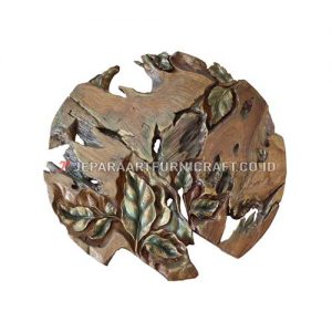 Jual Hiasan Dinding Leaf Abstract Jati Recycled Terpercaya